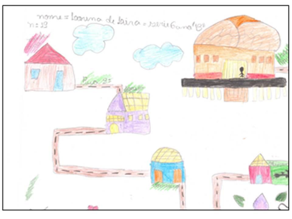 10 Figura 5- Croqui representando o trajeto da casa da aluna até a escola.