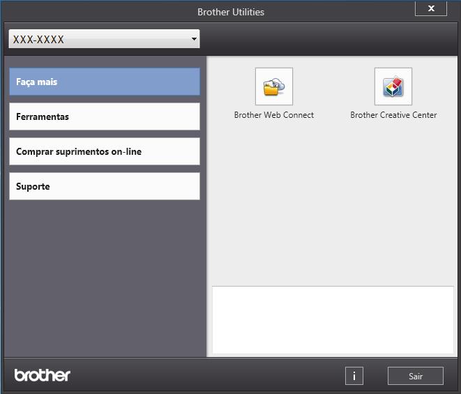 Acessar os utilitários Brother (Windows ) Brother Utilities é um inicializador de aplicativos que oferece fácil acesso a todos os aplicativos da Brother instalados no seu computador.