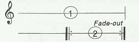 Outro final para Salto é Fade out Indica que um pequeno trecho deve ser repetido várias vezes, diminuindo