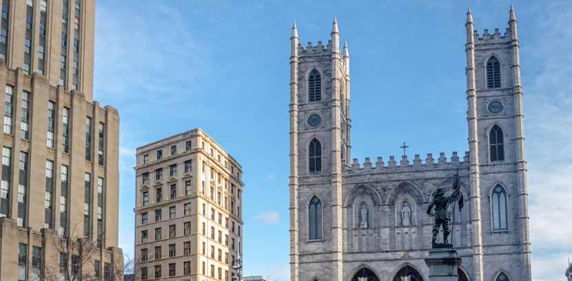 Basílica de Notre Dame - Montreal, Canadá. Além das atrações urbanas, você também vai ter a oportunidade de ver paisagens incríveis!