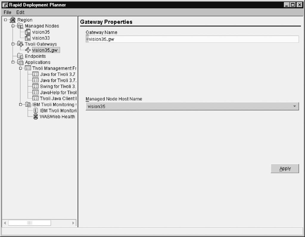 b. Clique em Incluir. c. Selecione Gateway no menu popup para criar o gateway e lançar a exibição Propriedades do Gateway. Uma letra X ermelha será exibida no ícone do gateway que ocê criou.