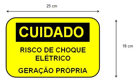 Figura 10 Modelo de placa de advertência para o padrão de entrada 9.