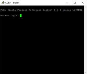 Tela inicial Putty Digite root + Enter e estaremos prontos para configurar o módulo.