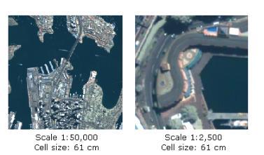 Extensão e Resolução Resolução= cell size Escalas diferentes, Resolução igual Quanto menor a escala,