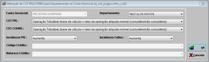 22 Figura 39: Alterando cadastro de exceções da conta gerencial.