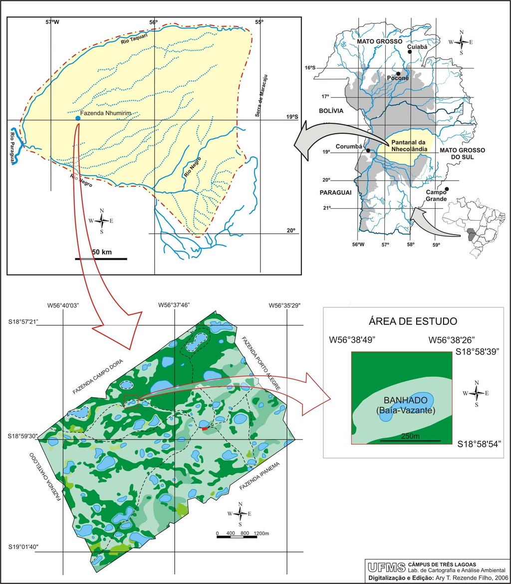 113 Figura 1: Localização da área de estudo. A área prospectada corresponde a uma lagoa não salina e seu entorno (Foto 1).