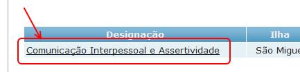 informação da respetiva Ação de Formação.