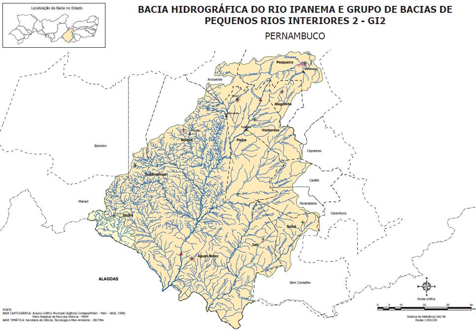 Figura 1. Vista parcial da bacia do rio Ipanema em Pernambuco. Fonte: SRHE (2011).