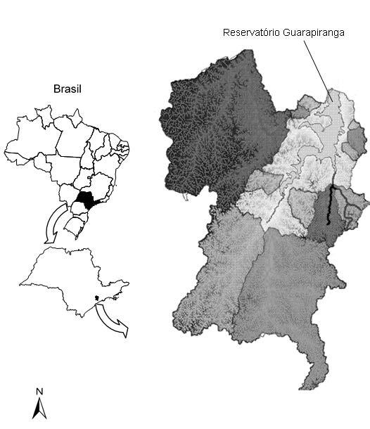 Figura : Localização da bacia hidrográfica do reservatório Guarapiranga, SP.