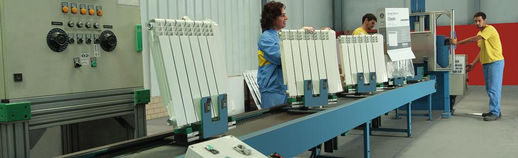 Com base nestes parâmetros, a capacidade de produção anual é de aproximadamente 180.000 radiadores.