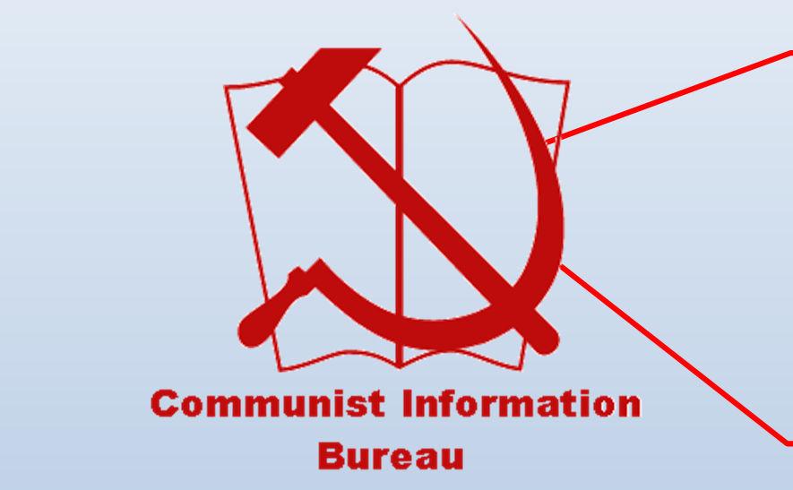COMINFORM e COMECON - REAÇÕES DA URSS AO PLANO MARCHALL O Cominform era uma organização de origem soviética fundada em setembro de 1947 para congregar partidos comunistas europeus Fig 18 Birô de