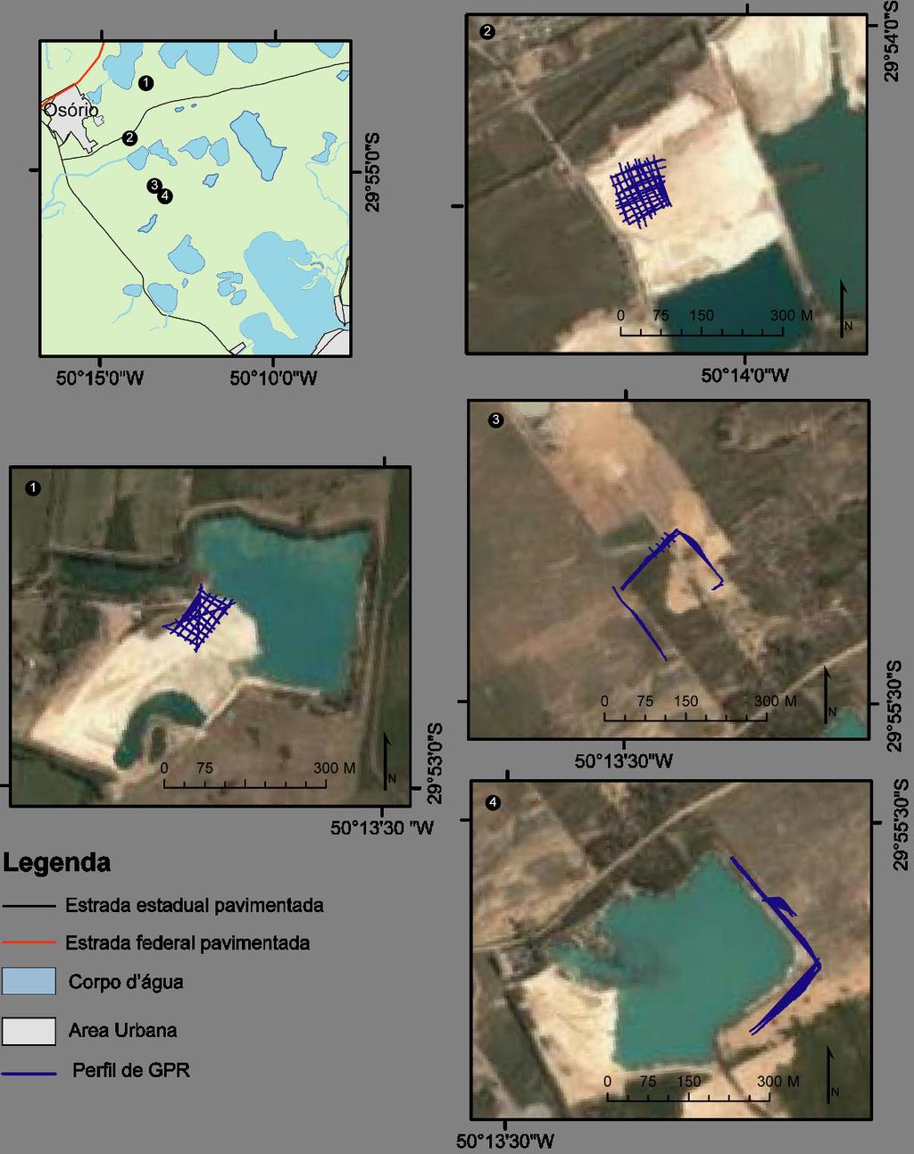 Fracalossi et al. 25 Na Figura 4 observa-se uma seção obtida na mineradora 1, com orientação SW-NE, aproximadamente paralela a linha de costa.