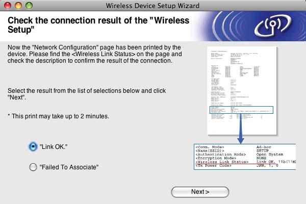 Configuração sem fios para Macintosh utilizando a aplicação de instalação automática Brother (Não disponível para os modelos MFC-5490CN e MFC-5890CN) q Verifique a página Configuração de rede