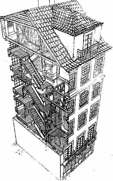 17. LISBOA - Parte das paredes interiores (frontais pombalinos) substituídas por