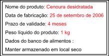 16 Preparo de Vegetais Desidratados em Bancos de Alimentos Embalagem / Rotulagem Para a embalagem (Fig.