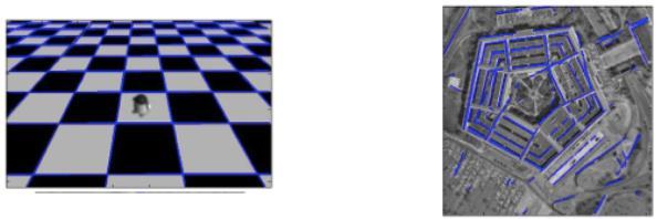 Detecção de Descontinuidades Transformada de Hough Permite encontrar formas em imagens Retas, círculos e elipses (seções cônicas) Detecção de Descontinuidades Transformada de Hough Espaço dual
