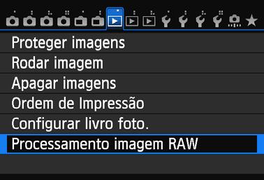 R Processar Imagens RAW com a CâmaraN Pode processar imagens 1 com a câmara e gravá-las como imagens JPEG.