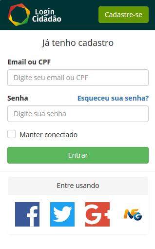 br 2 3 1) Para iniciar o seu acesso ao SOL clique no botão <Entrar com Login Cidadão>; 2) Caso não tenha