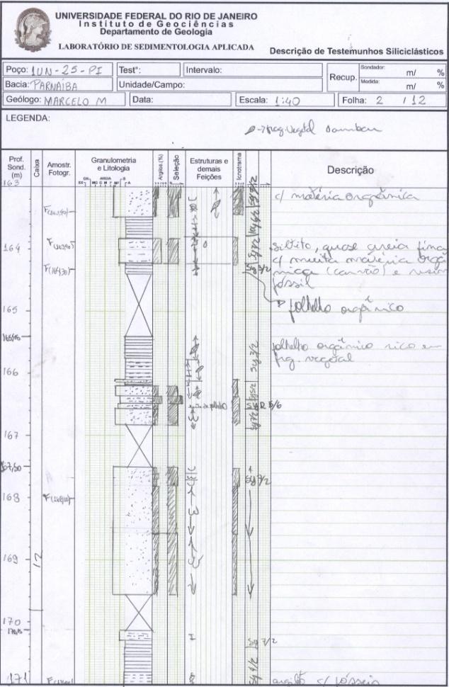 testemunhos Caracterização petrográfica e
