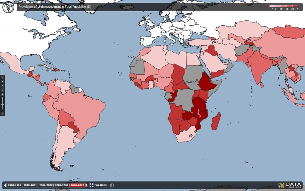 Demografia / alimentação Mapa