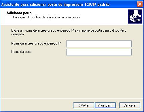 6 Clique em Avançar. 7 Digite o endereço IP do EX8002. 8 Clique em Avançar. 9 Verifique se Placa de rede genérica está selecionada como Padrão para o Tipo de dispositivo e clique em Avançar.