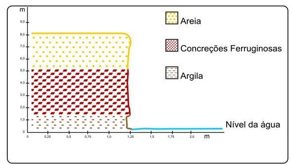 UFMS. CÂMPUS DO PANTANAL. Curso de Geografia / Mestrado em Estudos Fronteiriços 123 No primeiro pino, instalado em concreção ferruginosa, a magnitude de erosão foi de 1,11 cm/mês.