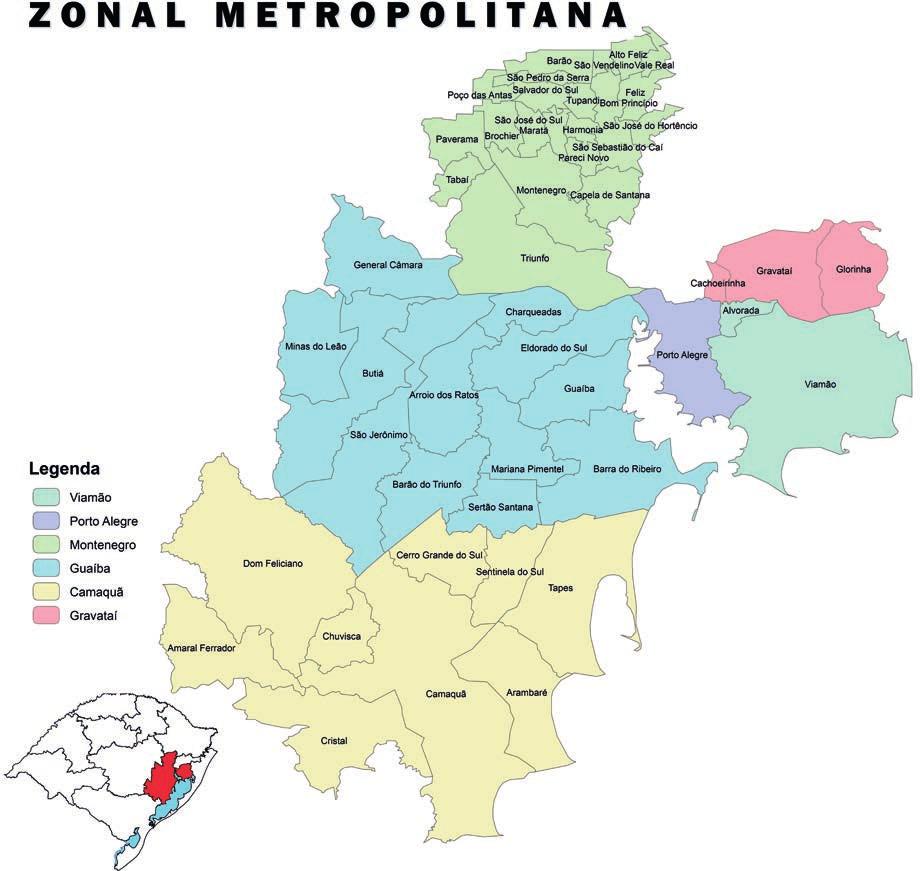 ZONAL METROPOLITANA INSPETORIAS DATA DE CRIAÇÃO CACHOEIRINHA/GRAVATAÍ 12/01/1998 CAMAQUÃ