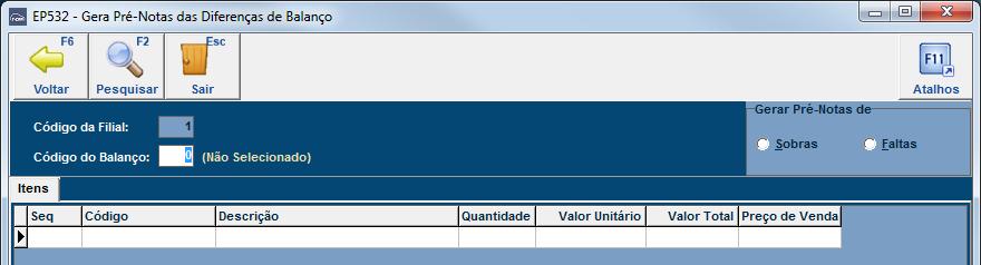 Após garantir a conferência desejada através das contagens realizadas, no processo de balanço para veículos as notas de ajuste, quando necessárias, devem ser realizadas manualmente.