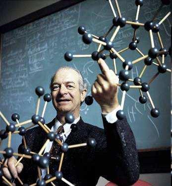 Linus Pauling Prêmio Nobel de Química em 1954 e da Paz em 1962.