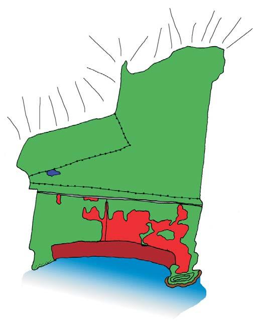 Perfil esquemático Serra do Mar Oceano Atlântico Unidade 2 verticalização na orla, sertão conservado É delimitada a oeste pela rodovia Mogi-Bertioga e a divisa do loteamento Riviera de São Lourenço,