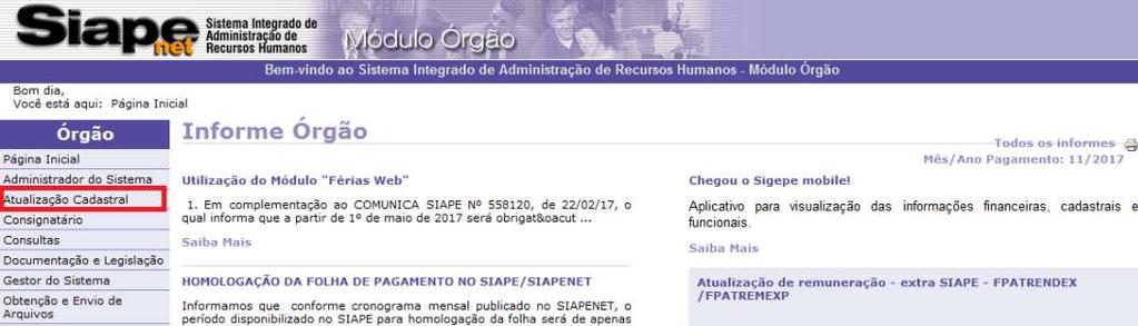 programação; b) Em caso de se optar pelo adiantamento de férias (Adiantamento Salarial, Opção Sim ), deverá ser escolhida a quantidade 1 para o Desconto, pois o adiantamento é