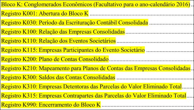 CONGLOMERADOS ECONÔMICOS - Em atenção ao Pronunciamento CPC 36 e Pronunciamento CPC PME que abordam o processo de Consolidação das Demonstrações Contábeis, a RFB incluiu no SPED Contábil um novo