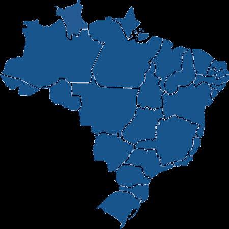 Instituições de pesquisa e ensino parceiras da Rede BIOMAR no Brasil por estado.