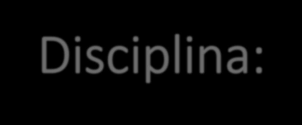 Disciplina: