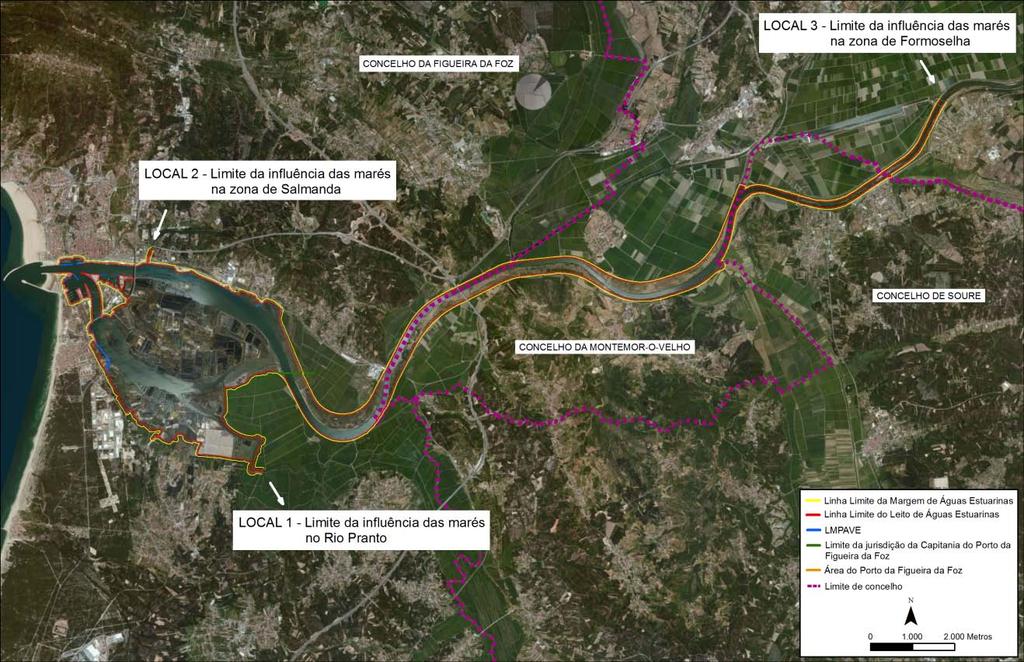 impedem a propagação da maré para montante desta infraestrutura, pelo que se considerou o limite da influencia da maré neste local. Figura 21: Infraestrutura de retenção hidráulica no lugar do Alvo 4.