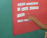 Percepção de unidade linguística palavra, Umei São João, BH 2013 - Professor Leandro Gomes Imagem 4 - Estratégia orientada pela