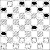 Vejamos uma partida onde as brancas no inicio conseguem uma Dama. 1. c3-d4 d6-c5 2. b2-c3 f6-g5 3. g3-f4 c7-d6 4. d4-e5 b8-c7 5. a3-b4 c5xa3 6. e3-d4 g5xc5 7. c3-b4 d6xf4 8.b4xb8.