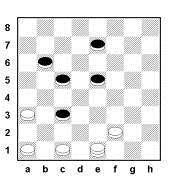 diagrama 14. diagrama 14 No diagrama 15 a branca faz o lance, 1. f2-e3!! a preta deve tomar com a dama para, 1.
