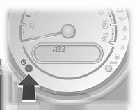 56 Instrumentos, elementos de manuseamento Relógio O conta-quilómetros tem um mostrador indicando as horas quando é ligada a ignição. Acertar as Horas Pressione o botão X durante aprox.