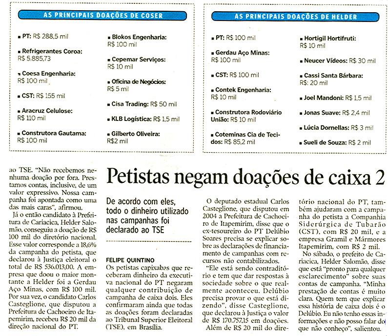 Veículo: A Gazeta Data: 19/07/05 Caderno: Política Página: 16