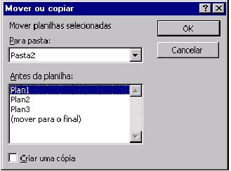 34 Manipulando planilhas dentro do arquivo As planilhas dentro do arquivo (Plan1, Plan2, Plan3...) podem ser copiadas, movidas de lugar, renomeadas, excluídas, etc.