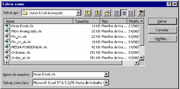 39 Ex.: em A1 digite JOSUÉ. Quando em A2 você digitar o J, o Excel vai sugerir a palavra JOSUÉ.