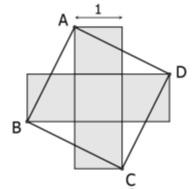 4. No desenho abaixo, uma cruz é formada por cinco quadrados de lado 1