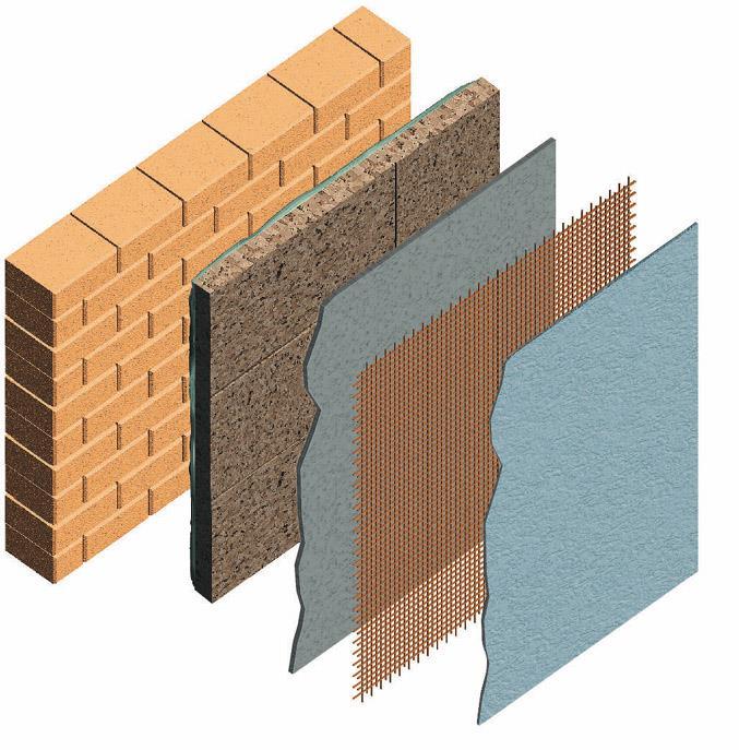 RÖFIX CORKTHERM 040 Cork - Thermal Insulation System Components: RÖFIX Unistar BASIC Adhesive and Base Coat RÖFIX CORKTHERM 040 Corkboard RÖFIX P50 Glass