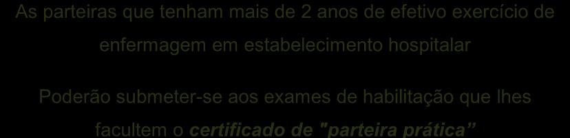 SÃO PARTEIRAS 3) a titular do certificado previsto no art. 1º do Decreto-lei nº 8.778/46,, observado o disposto na Lei nº 3.