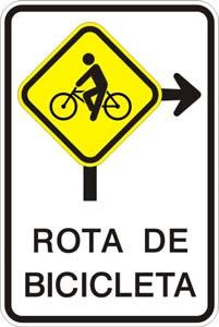 1.5. Trânsito de Ciclistas - Rota de Bicicleta à Direita Sinal A-30a-7b1 Sinal A-30a-7b Conceito: Adverte e indica ao condutor de veículo automotor e ciclista que a rota de bicicleta segue pela via à