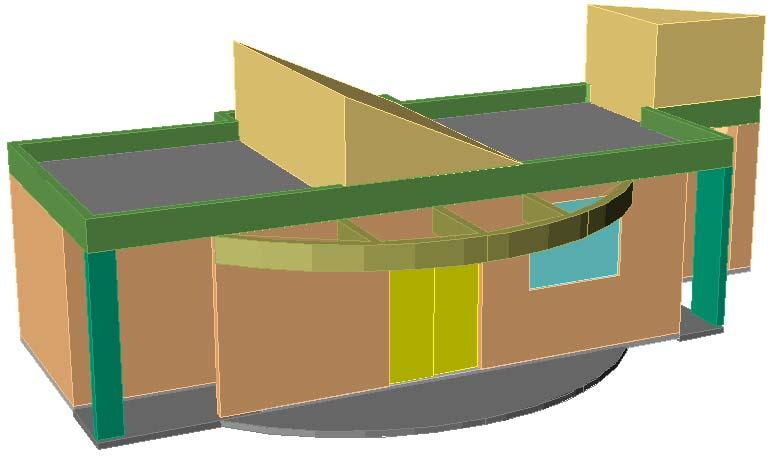Modelagem 3D com sólidos para geração de Cortes e Fachadas Após a modelagem 3D da edificação, com todos os detalhes do projeto, vamos gerar cortes e fachadas.