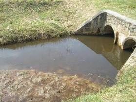 águas pluviais e estruturas de drenagem (canais e canaletas) existentes.