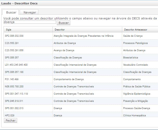 1.15 Uma das formas de realizar a adição de DeCS ao laudo é a partir da busca automática no sistema.