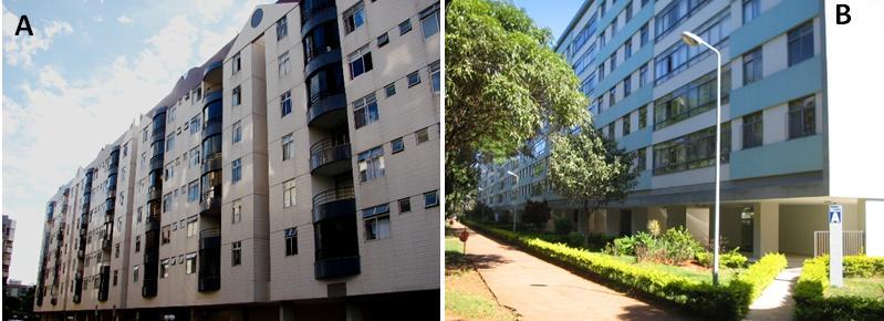 O objetivo deste estudo consiste em avaliar o nível de degradação das fachadas para o caso de dois edifícios com idades de 10 anos e 40 anos situados na região de Brasília, Brasil, a partir de duas
